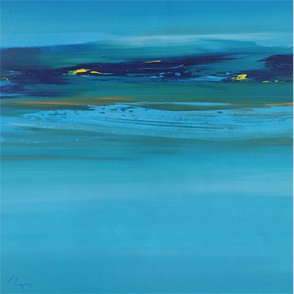 Peinture Au fil de l'eau par Guy Viviane  | Tableau Abstrait Huile Minimaliste