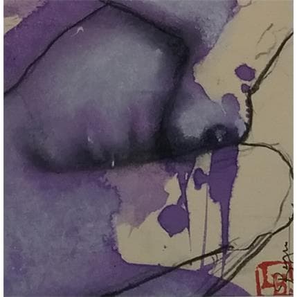 Peinture Sculpture sur tâche Femme accroupie par Bergues Laurent | Tableau Figuratif Acrylique Nu