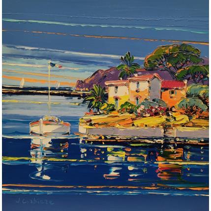 Painting Lumière du soir by Corbière Liisa | Painting Figurative Cardboard, Oil Landscapes