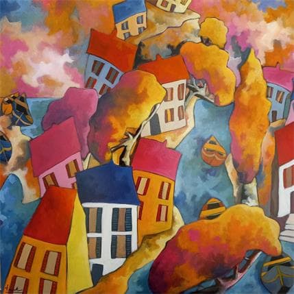 Peinture Flamboyant par Fauve | Tableau Figuratif Acrylique scènes de vie, Urbain