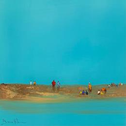 Peinture Entre ciel et eau par Klein Bruno | Tableau Figuratif Huile Marine, Paysages