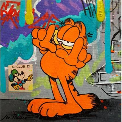 Peinture Garfield par Miller Jen  | Tableau Street Art icones Pop