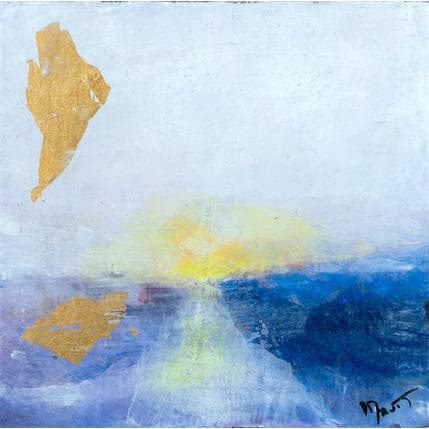 Peinture Lever du jour par Droit Ode | Tableau Abstrait bois minimaliste