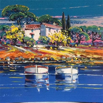 Peinture Le charme marin par Corbière Liisa | Tableau Figuratif Carton, Huile Marine, Paysages