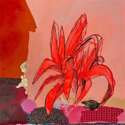 Painting Rêve dans un désert by Lau Blou | Painting Abstract Acrylic Minimalist