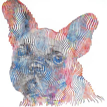 Peinture Monsieur Albert mon bouledogue par Schroeder Virginie | Tableau Pop-art Acrylique Animaux
