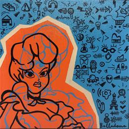 Painting Blue riding hood by Belladone | Painting Pop-art Acrylic Pop icons