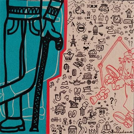 Peinture La toile secrète par Belladone | Tableau Pop-art Acrylique Icones Pop