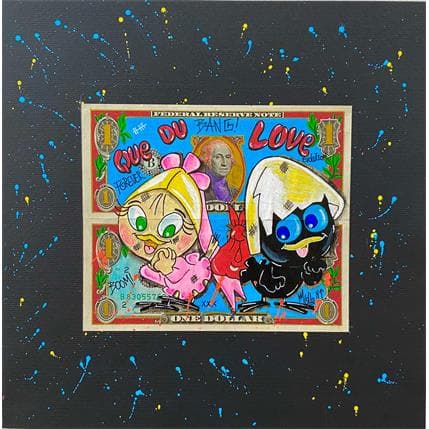 Painting Que du love by Molla Nathalie  | Painting Figurative Pop icons