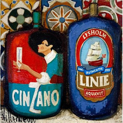 Peinture Latas par Villanueva Puigdelliura Natalia | Tableau Figuratif Huile Natures mortes