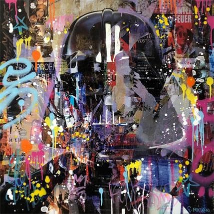 Peinture Dark Vador Big City par Novarino Fabien | Tableau Pop-art Bois