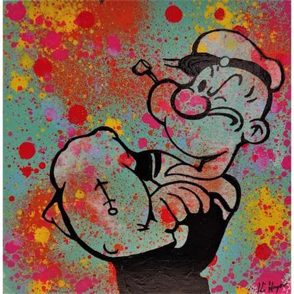 Peinture Popeye par Kikayou | Tableau Pop-art Graffiti Icones Pop
