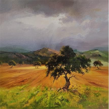 Peinture La encina par Cabello Ruiz Jose | Tableau Figuratif Huile Paysages