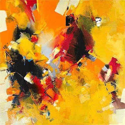 Peinture SUMMER IMPROVISATION par Virgis | Tableau  Huile