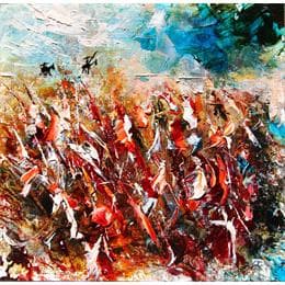 Painting Don Quixote on the Line by Reymond Pierre | Painting Figurative Oil Landscapes, Life style