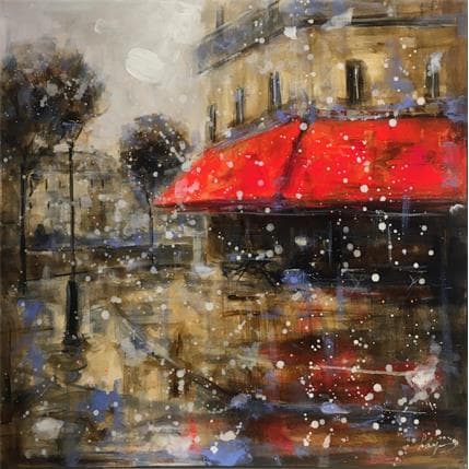 Painting Mon café by Solveiga | Painting Figurative Acrylic Urban