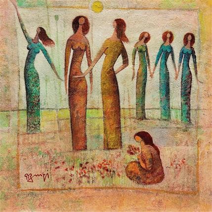 Peinture AO12 Couleurs printanières par Burgi Roger | Tableau Figuratif Acrylique Paysages, scènes de vie