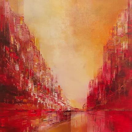 Peinture Rue de l'imagination par Levesque Emmanuelle | Tableau Abstrait Huile Urbain