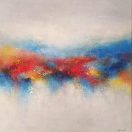Peinture Midday feeling par Coupette Steffi | Tableau Abstrait Acrylique Paysages, Urbain