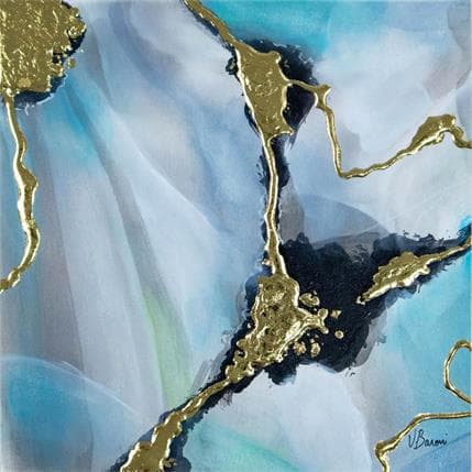 Peinture Kintsugi bouillonnant III par Baroni Victor | Tableau Abstrait Acrylique Minimaliste