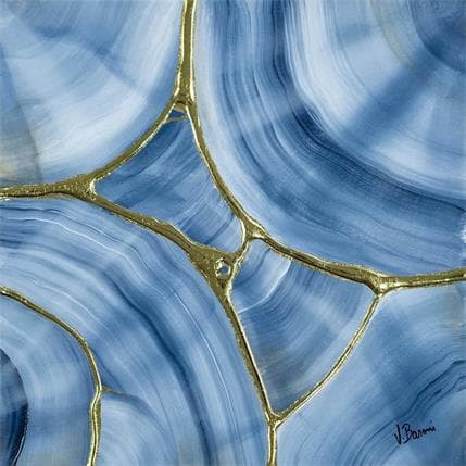 Peinture Rondeurs d'Agate par Baroni Victor | Tableau Abstrait Acrylique Minimaliste
