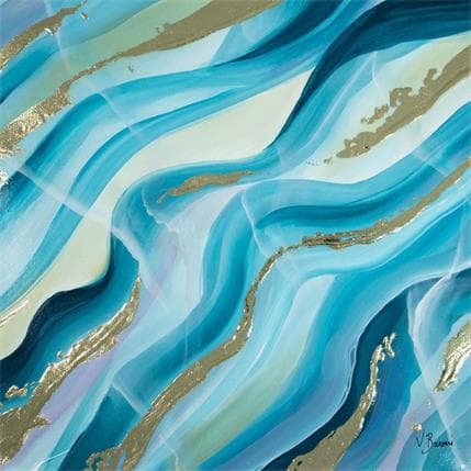 Peinture Vague d'Onyx par Baroni Victor | Tableau Abstrait Acrylique Minimaliste