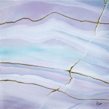 Peinture Onyx Bubble Gum par Baroni Victor | Tableau Abstrait Acrylique Minimaliste