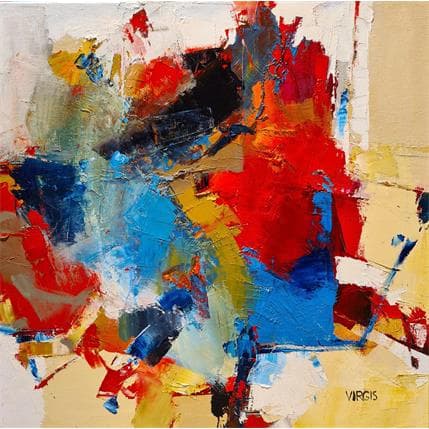 Peinture Good luck par Virgis | Tableau Abstrait Huile Minimaliste