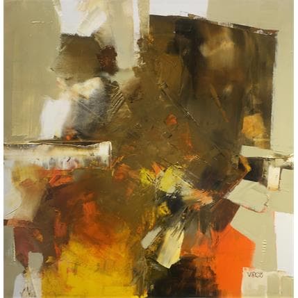 Peinture wonderful Time par Virgis | Tableau Abstrait Huile minimaliste