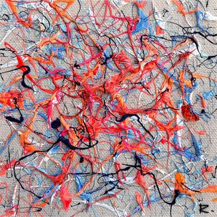 Peinture Tourments par Cantin Rose | Tableau Matiérisme Acrylique Minimaliste