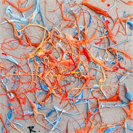 Peinture La fraicheur par Cantin Rose | Tableau Matiérisme Acrylique Minimaliste