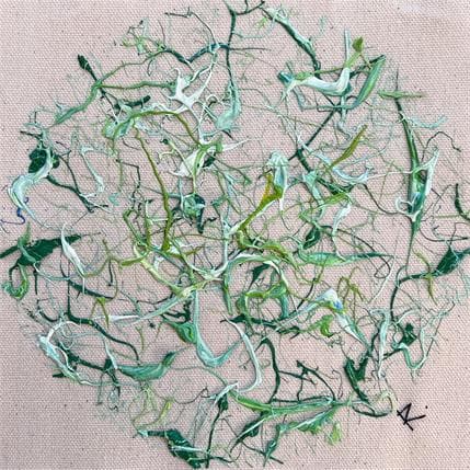 Peinture Couleur menthe-à-l'eau par Cantin Rose | Tableau Matiérisme Acrylique Minimaliste