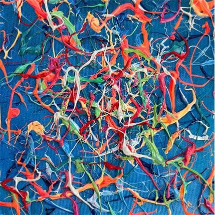 Peinture Songes d'une nuit d'été par Cantin Rose | Tableau Matiérisme Acrylique Minimaliste