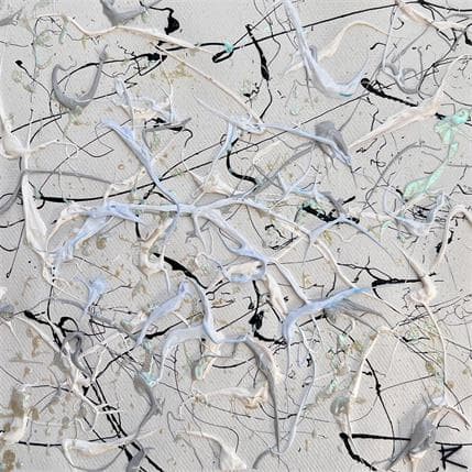 Peinture L'arctique par Cantin Rose | Tableau Matiérisme Acrylique Minimaliste