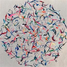 Painting Le cirque I by Cantin Rose | Painting Subject matter Acrylic Minimalist