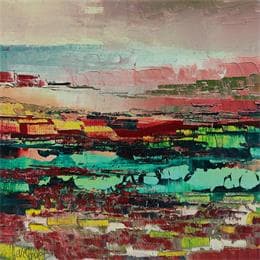 Peinture Marée basse par Levesque Emmanuelle | Tableau Abstrait Huile Marine, Paysages