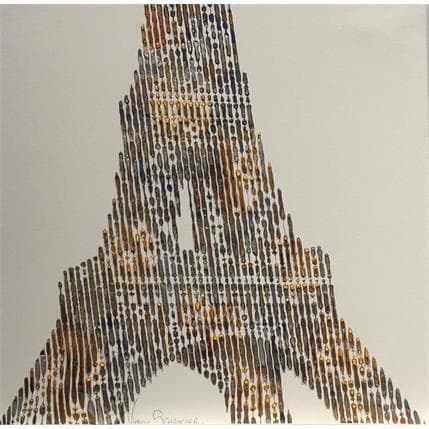 Peinture La Tour Eiffel par Schroeder Virginie | Tableau Figuratif Acrylique icones Pop
