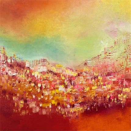 Painting Naissance du jour by Levesque Emmanuelle | Painting Abstract Oil Urban