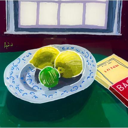 Peinture Les citrons et le Bacon par Auriol Philippe | Tableau Réalisme Acrylique, Plexiglas, Posca Natures mortes