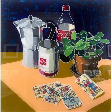 Peinture Le café et les tarots par Auriol Philippe | Tableau  Acrylique, Plexiglas, Posca