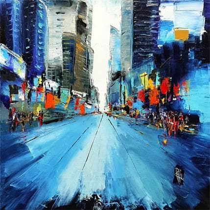 Peinture New York City par Raffin Christian | Tableau Figuratif Huile Urbain