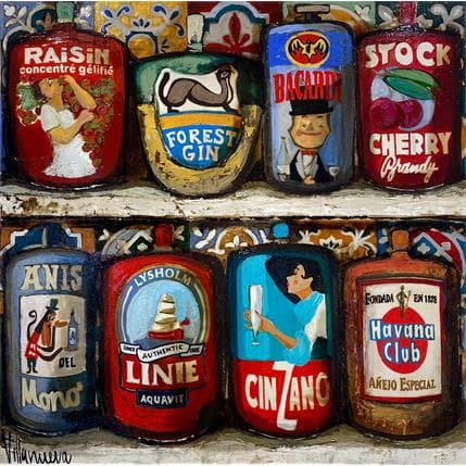 Peinture Bodega par Villanueva Puigdelliura Natalia | Tableau Figuratif Huile Natures mortes