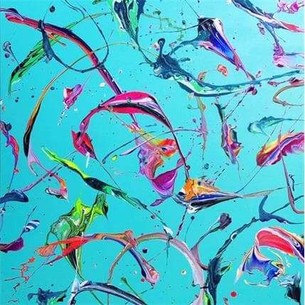 Peinture Turquesa par Mestres Sergi | Tableau  Graffiti