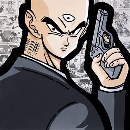 Peinture Tenshinhan hitman par Kalo | Tableau Pop-art Collage, Graffiti, Posca Icones Pop