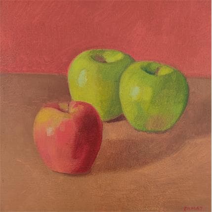 Peinture Manzanas par Ramat Manuel | Tableau Figuratif Acrylique, Huile Natures mortes