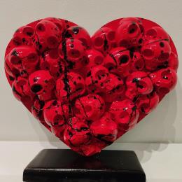 Sculpture Heartskull par VL | Sculpture