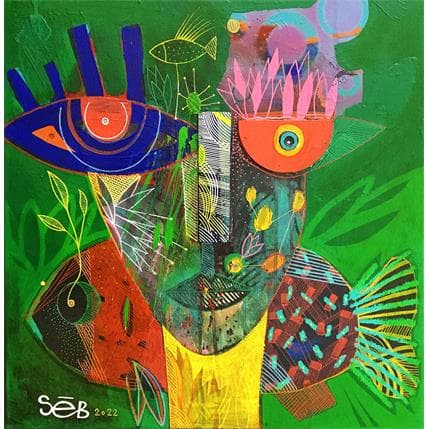 Peinture Pakü par Seb | Tableau Art Singulier Acrylique Portraits