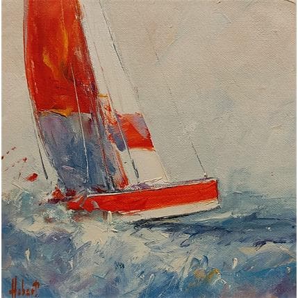 Peinture Voiles sorties par Hébert Franck | Tableau Figuratif Huile Marine