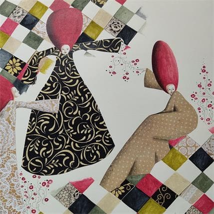 Painting Quand on se comprend sans se regarder by Nai | Painting Surrealism Acrylic Life style