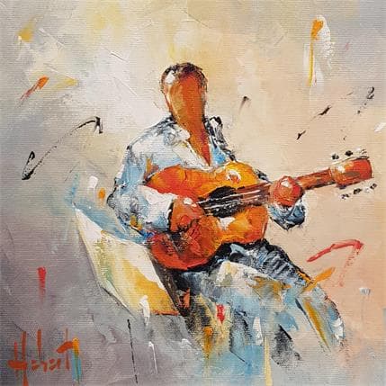 Peinture Guitariste par Hébert Franck | Tableau  Huile